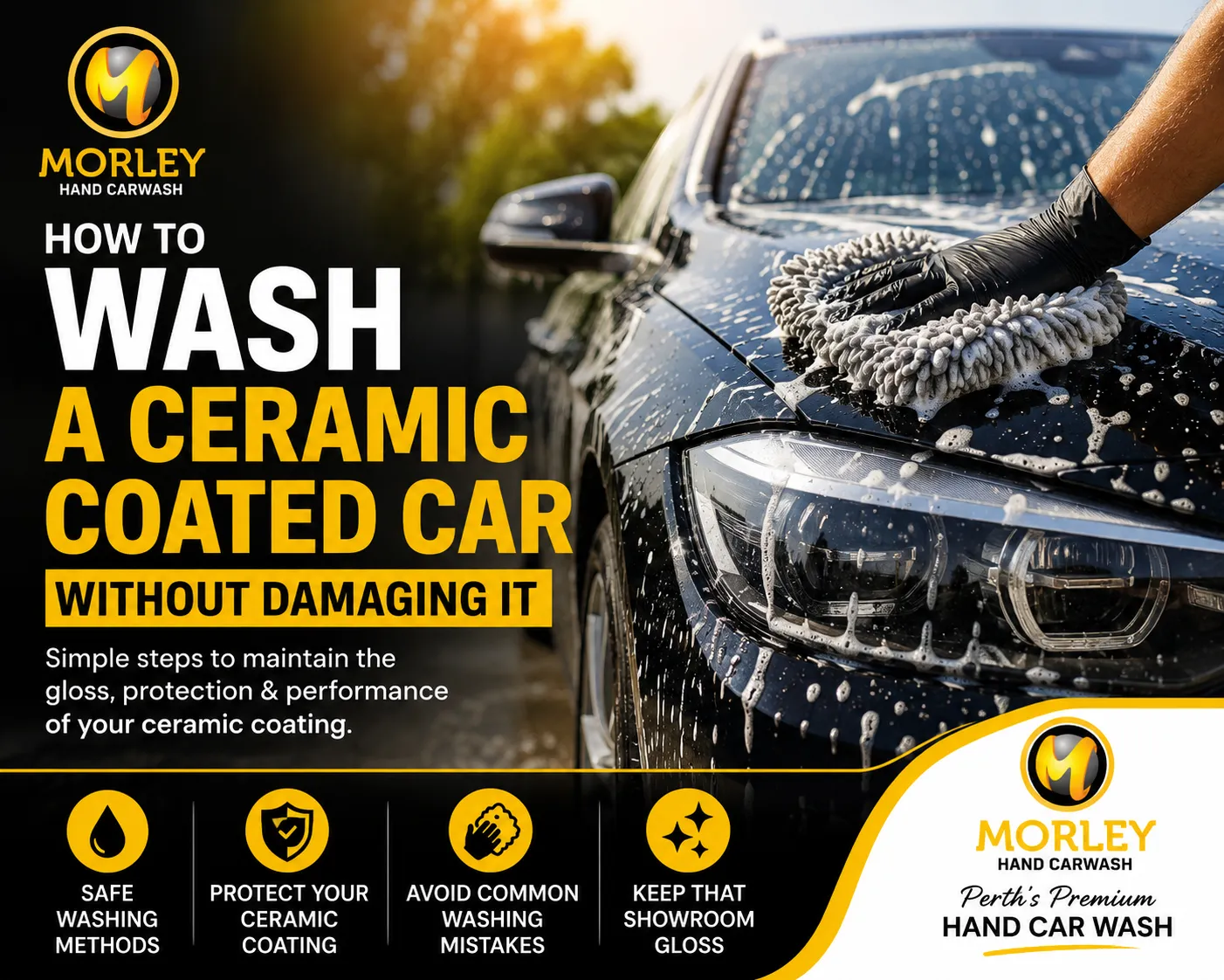 wash a ceramic coated car